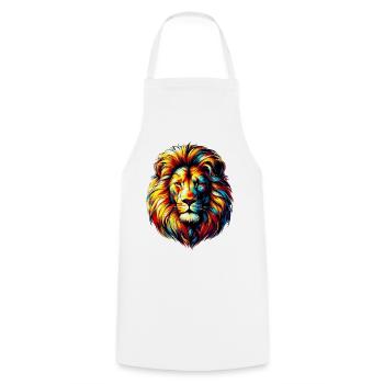 Lion - Tablier de cuisine - blanc - Devant - AI Model Male 185 dark (185cm)