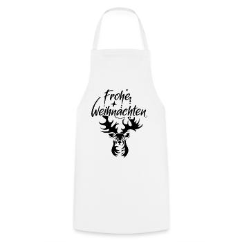 Rentier frohe weihnachten icon Illustration xmas - Kochschürze - Weiß - Vorne - AI Model Male 185 dark (185cm)