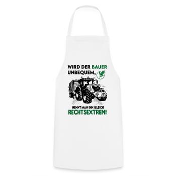 Bauern Proteste Demostration Politik Rechtsextrem - Kochschürze - Weiß - Vorne - AI Model Male 185 dark (185cm)