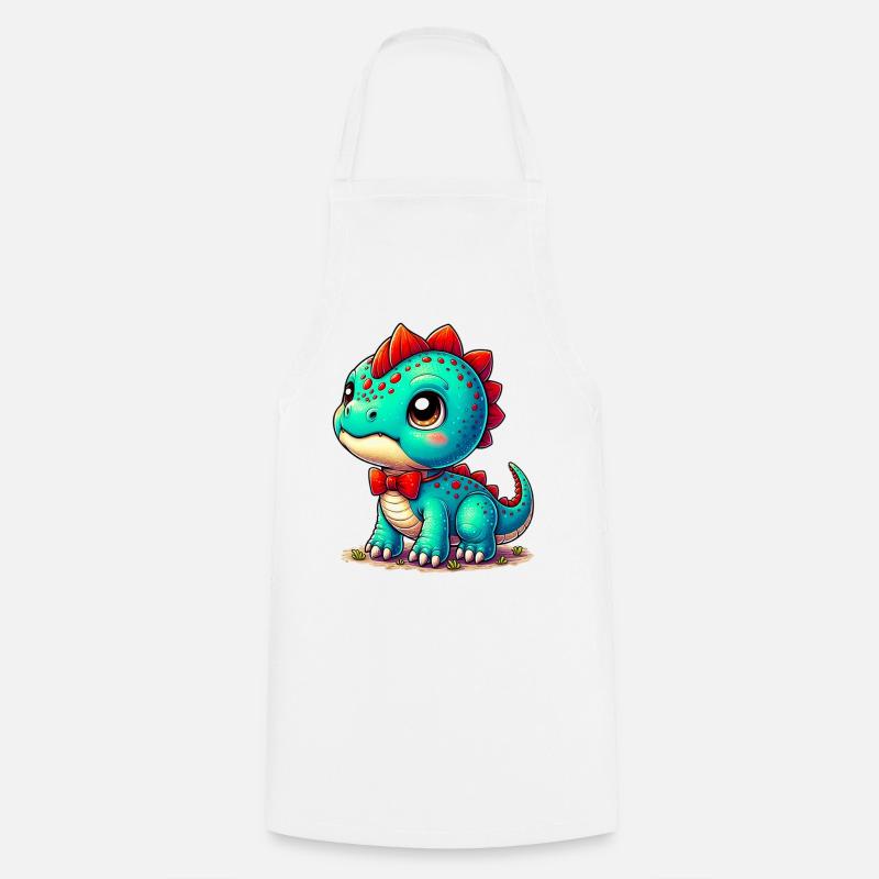 Dinosaurier - Kochschürze - Weiß