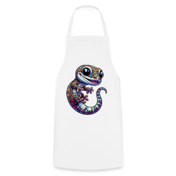 Gecko - Tablier de cuisine - blanc - Devant - AI Model Male 185 dark (185cm)