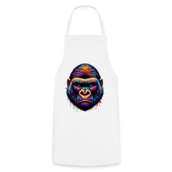 Gorilla - Cooking Apron - white - Front - AI Model Male 185 dark (185cm)