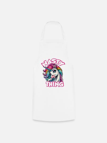 Nasty little Unicorn - Kochschürze - Weiß