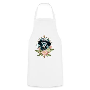 Stunning woman - Cooking Apron - white - Front - AI Model Male 185 dark (185cm)