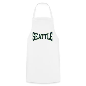 Seattle - Cooking Apron - white - Front - AI Model Male 185 dark (185cm)