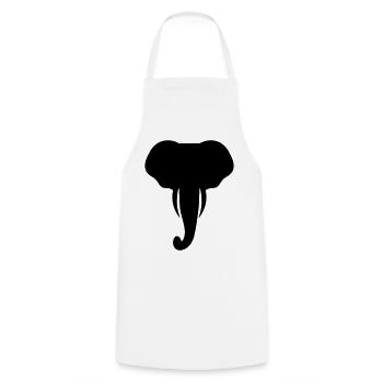 Elefant Kopf Tier Geschenk - Kochschürze - Weiß - Vorne - AI Model Male 185 dark (185cm)