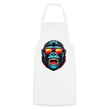 Gorillas with sunglasses - Cooking Apron - white - Front - AI Model Male 185 dark (185cm)