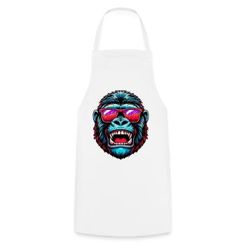 Gorillas with sunglasses - Cooking Apron - white - Front - AI Model Male 185 dark (185cm)
