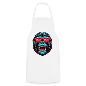 Gorillas with sunglasses - Cooking Apron - white - Front - AI Model Male 185 dark (185cm)