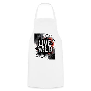 Live Wild Graffiti Design - Cooking Apron - white - Front - AI Model Male 185 dark (185cm)