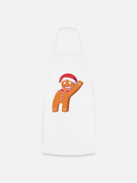 Lebkuchenmann Weihnachten Gingerbread Lebkuchen - Kochschürze - Weiß