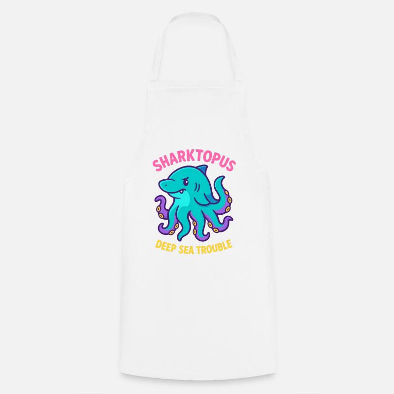 Sharktopus - Deep Sea Trouble - Cooking Apron - white