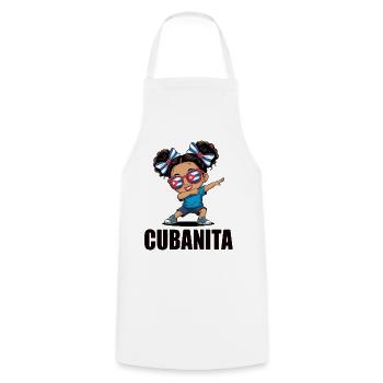 Cuba Flag Cute Cubanita Girls Women - Cooking Apron - white - Front - AI Model Male 185 dark (185cm)