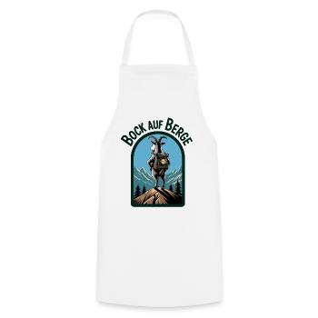 Mountain goat with backpack - Cooking Apron - white - Front - AI Model Male 185 dark (185cm)