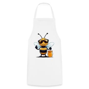 Lunettes de soleil Bee avec pot de miel - Tablier de cuisine - blanc - Devant - AI Model Male 185 dark (185cm)