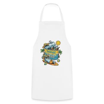 Sardine Summer - Cooking Apron - white - Front - AI Model Male 185 dark (185cm)