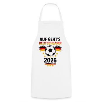 Let's go Germany – Football Fan Design 2026 - Cooking Apron - white - Front - AI Model Male 185 dark (185cm)