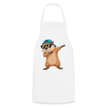 Cool Dabbing Otter Sonnenbrille Cartoon-Kunst - Kochschürze - Weiß - Vorne - AI Model Male 185 dark (185cm)