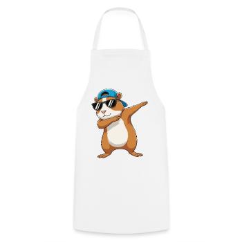 Cool Dabbing Meerschweinchen-Sonnenbrillen-Cartoon-Kunst - Kochschürze - Weiß - Vorne - AI Model Male 185 dark (185cm)