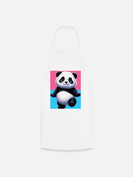 Panda - Kochschürze - Weiß