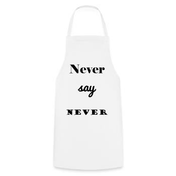 QUOTE. MESSAGE. HUMOR. FUNNY QUOTES - Cooking Apron - white - Front - AI Model Male 185 dark (185cm)