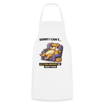 Chill Dog Sofa Beer Meme - Cooking Apron - white - Front - AI Model Male 185 dark (185cm)