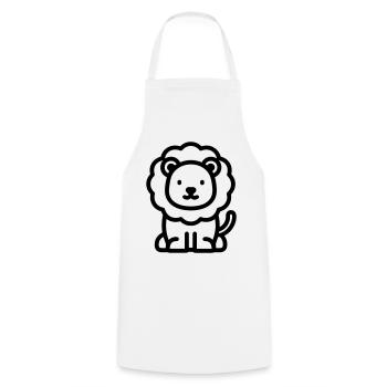 Lion - Tablier de cuisine - blanc - Devant - AI Model Male 185 dark (185cm)