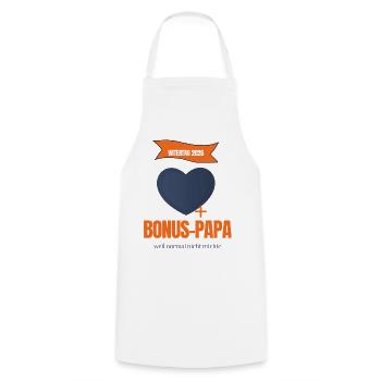 Bonus-Papa Shirt - Vatertag Geschenk 2026 - Kochschürze - Weiß - Vorne - AI Model Male 185 dark (185cm)