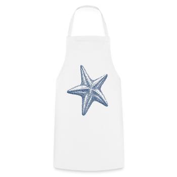 Starfish Ocean Sea Vintage Nautical Decoration - Cooking Apron - white - Front - AI Model Male 185 dark (185cm)