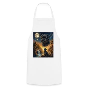 Howling to the Moon Meme Animal Dog Monkey Pinscher - Cooking Apron - white - Front - AI Model Male 185 dark (185cm)