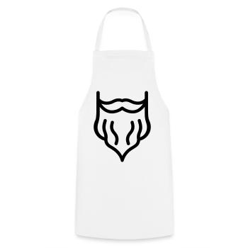 barbe - Tablier de cuisine - blanc - Devant - AI Model Male 185 dark (185cm)