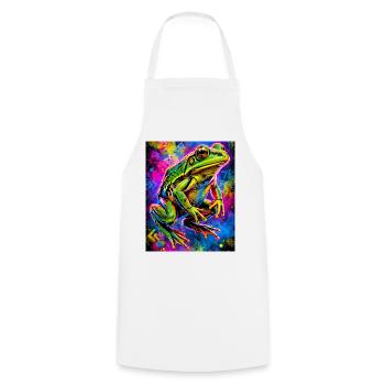 frog - Cooking Apron - white - Front - AI Model Male 185 dark (185cm)