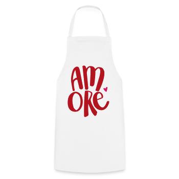 amore - Kochschürze - Weiß - Vorne - AI Model Male 185 dark (185cm)
