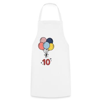 10 Geburtstag-Luftballons Kinder-T-Shirt - Kochschürze - Weiß - Vorne - AI Model Male 185 dark (185cm)