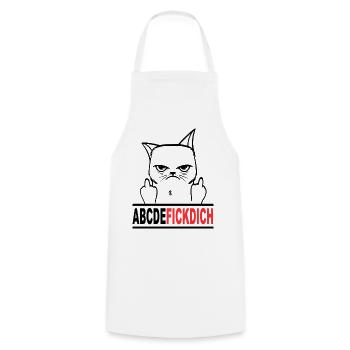 Fuck you Fick dich T Shirt Witzig Lustige Tiere - Kochschürze - Weiß - Vorne - AI Model Male 185 dark (185cm)
