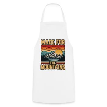 Retro Sunset Mountains Naturliebhaber-Outdoor-Wanderung - Kochschürze - Weiß - Vorne - AI Model Male 185 dark (185cm)