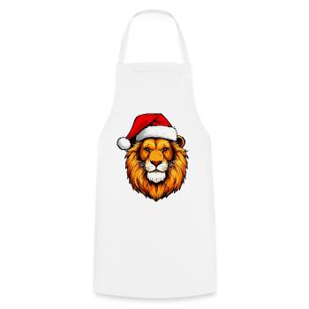 Weihnachten Löwe - Kochschürze - Weiß - Vorne - AI Model Male 185 dark (185cm)