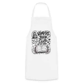Vampire Book Club – After Dark - Kochschürze - Weiß - Vorne - AI Model Male 185 dark (185cm)