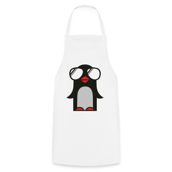 funky pinguin - Tablier de cuisine - blanc - Devant - AI Model Male 185 dark (185cm)