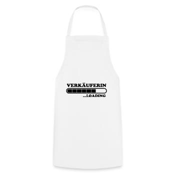 Verkäuferin Spruch Lustiges Verkäuferin Geschenk - Kochschürze - Weiß - Vorne - AI Model Male 185 dark (185cm)