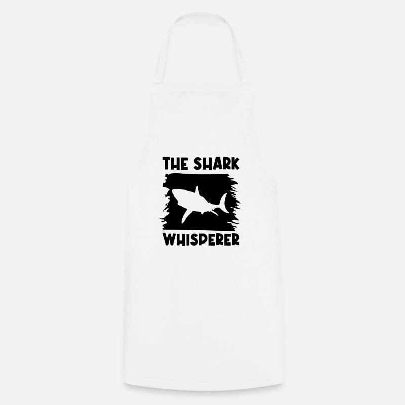Requin Grand Requin Blanc Requin Mégalodon Requin Marteau Requin - Tablier de cuisine - blanc