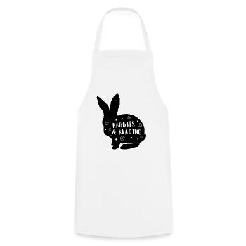 Lapins & Lecture - Tablier de cuisine - blanc - Devant - AI Model Male 185 dark (185cm)