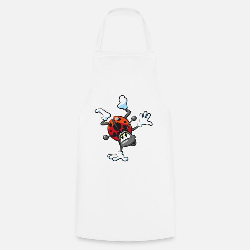 Ladybug Handstand Happiness Comic - Cooking Apron - white