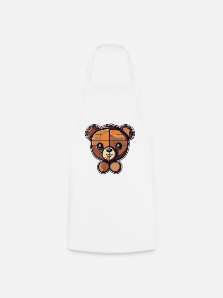 Teddybär / Kuscheltier / Stofftier / Geschenkidee - Kochschürze - Weiß