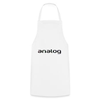 analogique 2 noir - Tablier de cuisine - blanc - Devant - AI Model Male 185 dark (185cm)