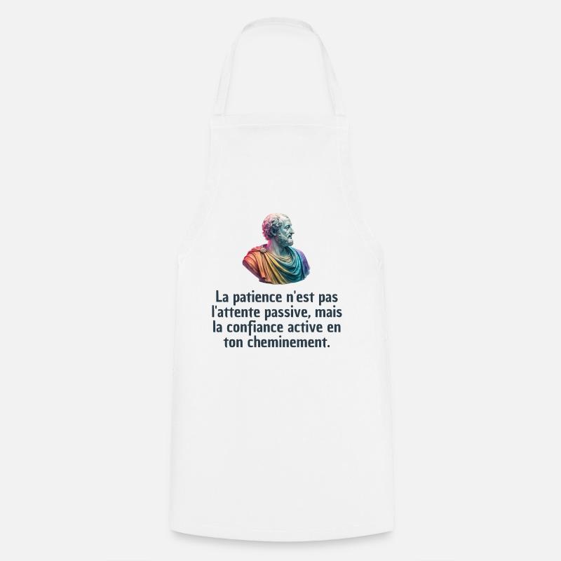 T-shirts Stoïcisme : L'inspiration à portée de soi - Tablier de cuisine - blanc