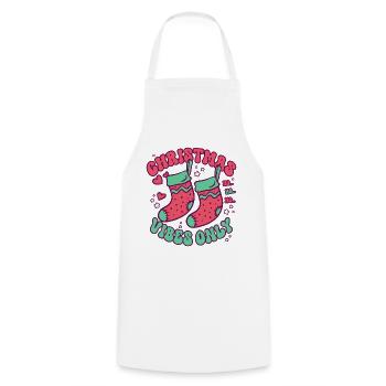 Noël Noël Ambiance - Tablier de cuisine - blanc - Devant - AI Model Male 185 dark (185cm)