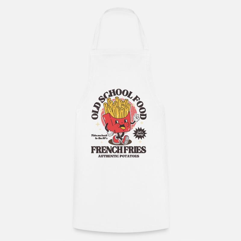 Frites à l'ancienne ! - Tablier de cuisine - blanc