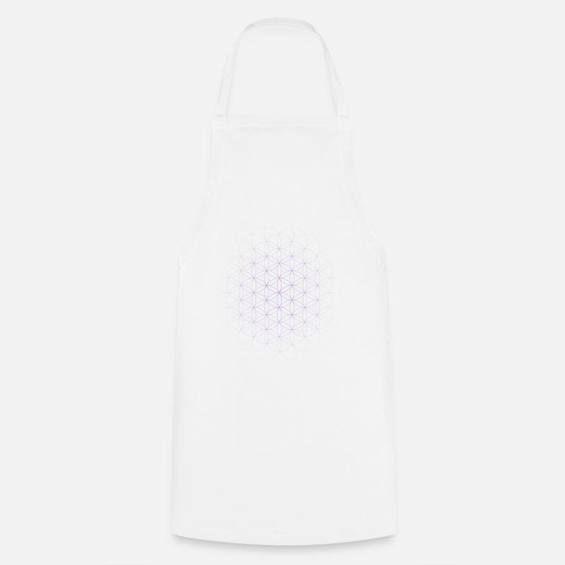 Fleur de vie Violette estompée - Tablier de cuisine - blanc