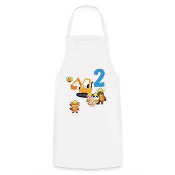 2 ans d’anniversaire bagger bagger cadeau - Tablier de cuisine - blanc - Devant - AI Model Male 185 dark (185cm)